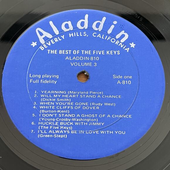 The Best Of The Five Keys Vol. 3 Vinyl LP 1956 Aladdin A-810 - Picture 3 of 11